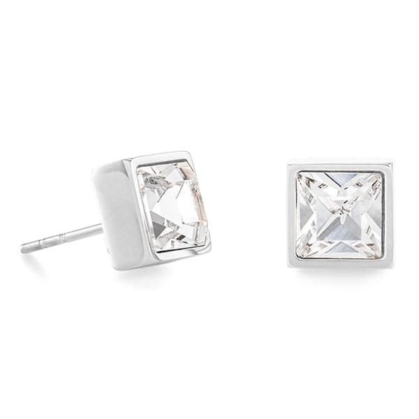 Coeur de Lion Ohrstecker Brilliant Square big silberfarben kristall 0500/21-1817