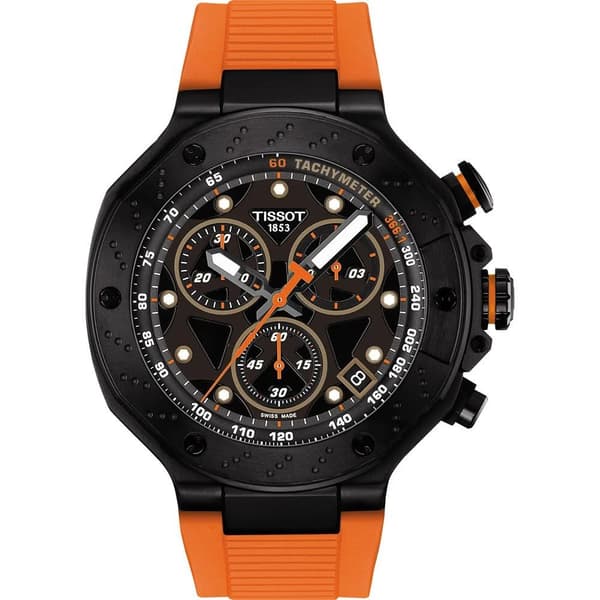 Tissot Herrenuhr T-Race Quarz Chronograph Orange/Schwarz T141.417.37.051.02