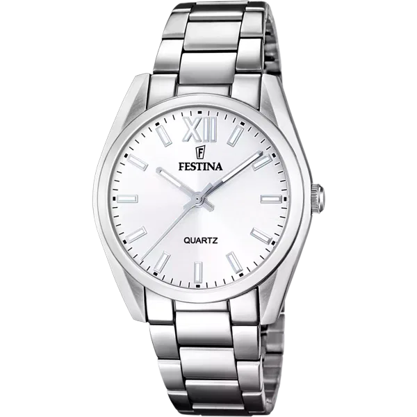 FESTINA DAMEN UHR BOYFRIEND ALEGRIA F20622/1 WEISS, EDELSTAHL ARMBAND